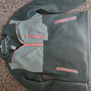 Fleece Pullover with Pink Accents